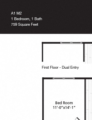 A1M2 Floor Plan A1M2 Floor Plan at Metro Place at Town Center, Camp Springs, MD